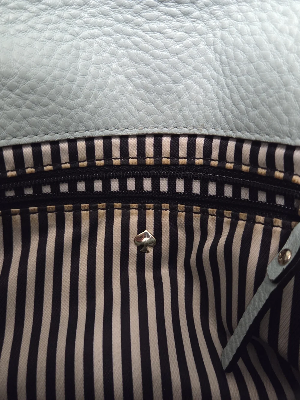 Kate Spade Pebbled Leather Crossbody Bag and Card Case in Light Blue
